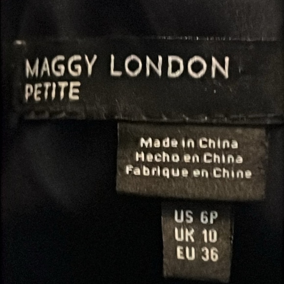 Maggy London Petite Novelty Plaid Sheath with Cap Sleeve and Flounce Hem SZ 6P - Picture 3 of 9